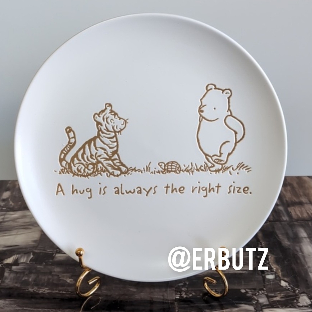 Disney Winnie The Pooh Medium Retro Design Side Plate, Vintage Cream Color 🎨